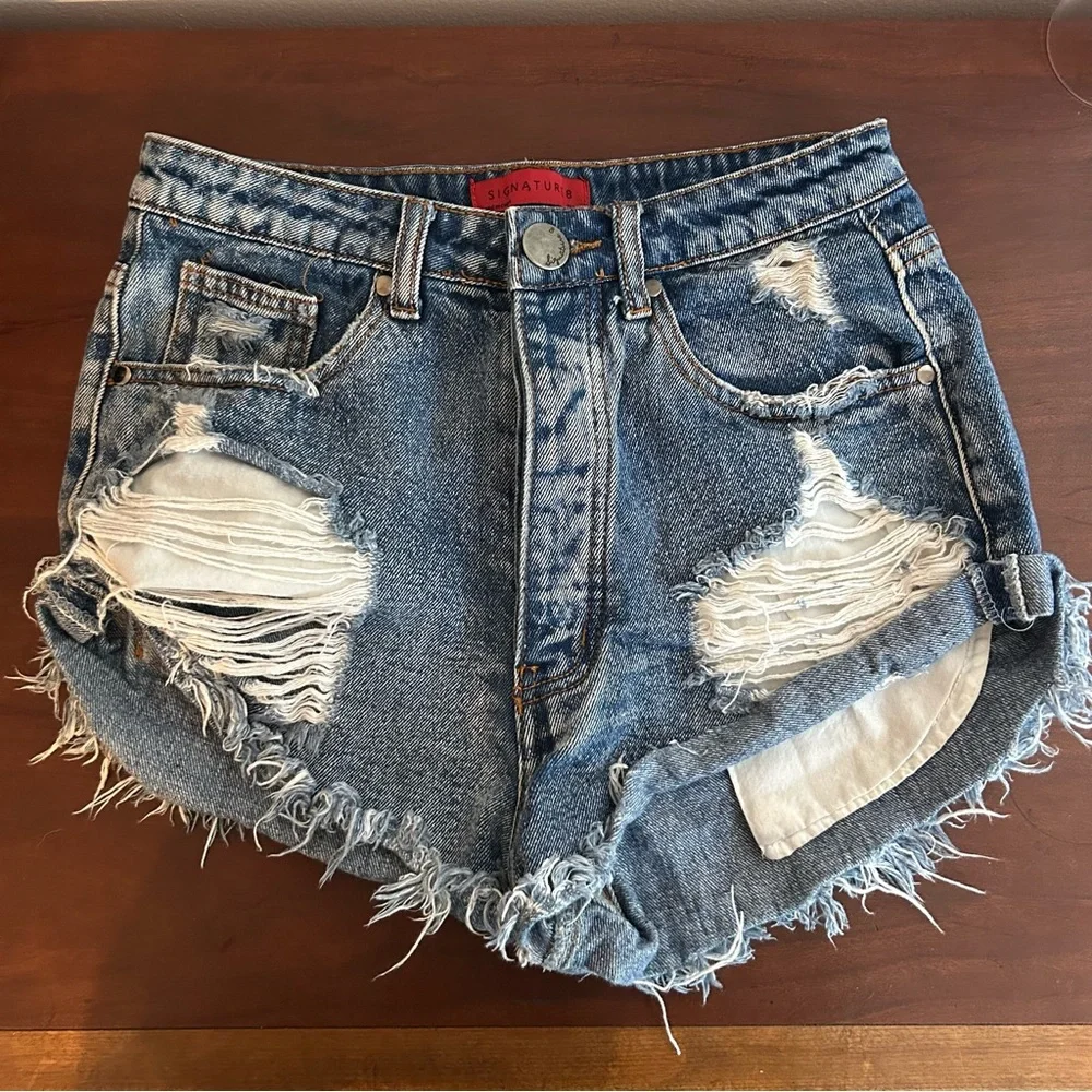 Daisy Dukes Denim Distressed Mini Shorts